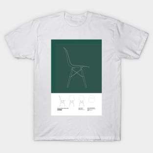 Eames DSW Chair Poster Mid Century Design - Minimal Design - Charles and Ray Eames T-Shirt